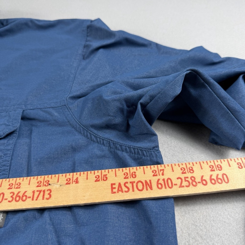 Columbia PFG Omni Wick Fishing Shirt Mens XXL Blue Long Sleeve Vented Nylon - Picture 7 of 12